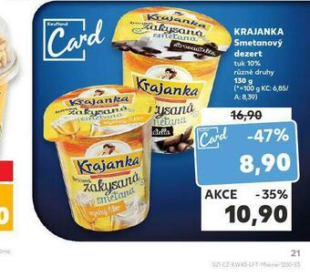 Kaufland Krajanka smetanový dezert nabídka
