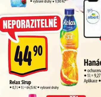 Albert Relax sirup nabídka