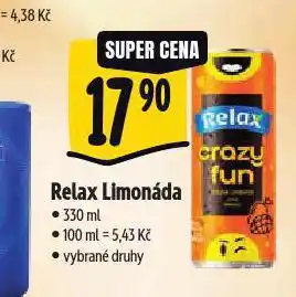 Albert Relax limonáda nabídka