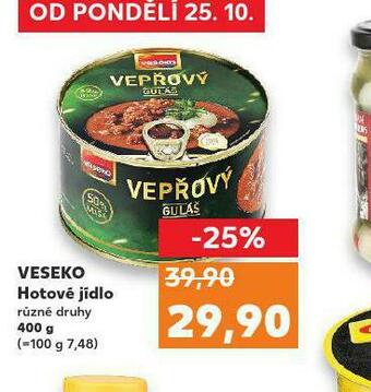 Kaufland Veseko hotové jídlo nabídka