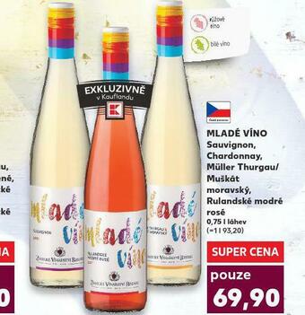 Kaufland Mladé víno chardonnay nabídka