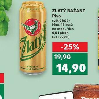 Kaufland Pivo zlatý bažant nabídka