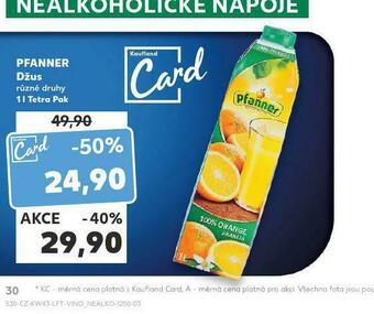 Kaufland Pfanner džus nabídka