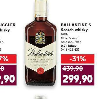 Kaufland Ballantine´s scotvh whisky nabídka