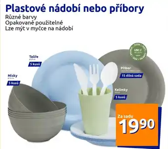 Action Plastové nádobí nebo příbory nabídka