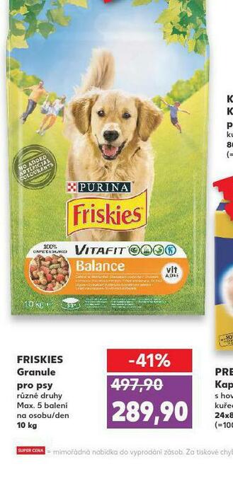 Kaufland Friskies granule pro psy nabídka