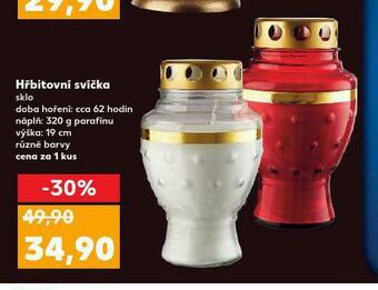 Kaufland Hřbitovní svíčka nabídka