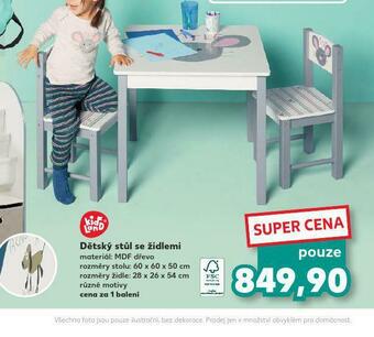Kaufland Dětský stůl se židlemi nabídka
