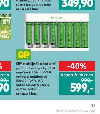 Kaufland Gp nabíječka baterií nabídka