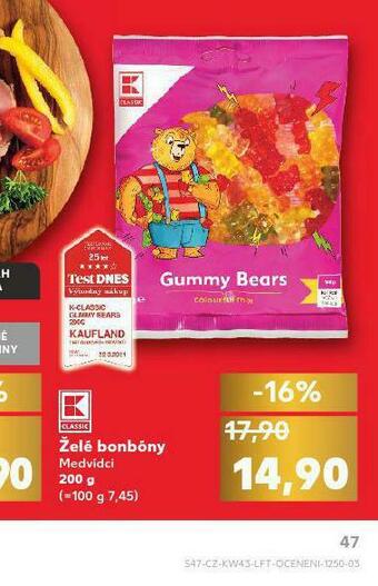 Kaufland Želé bonbony nabídka