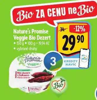 Albert Veggie bio dezert nabídka