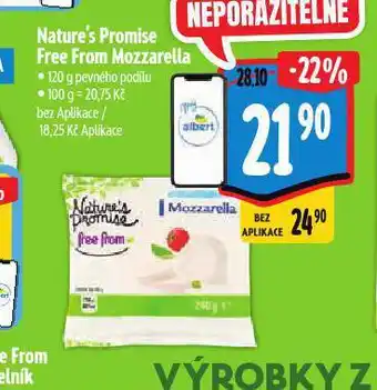 Free from mozzarella