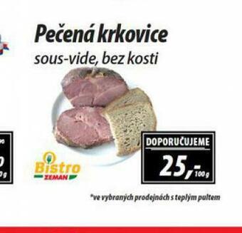 ZEMAN Pečená krkovice sous vide, bez kosti nabídka