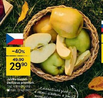 Tesco Jablka golden delicious premium nabídka
