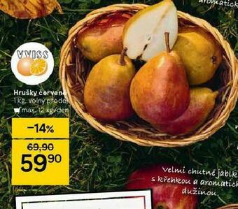 Tesco Hrušky červené nabídka