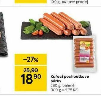 Tesco Kuřecí pochoutkové párky nabídka