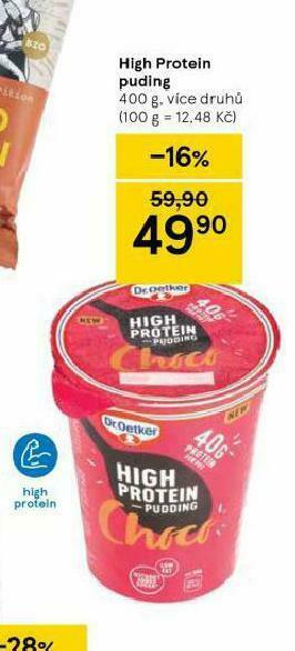 Tesco High protein puding nabídka