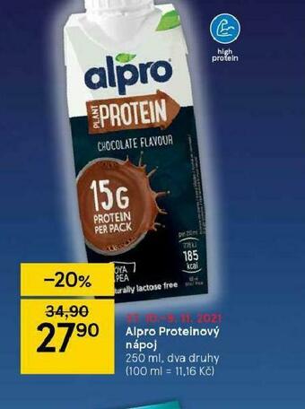 Tesco Alpro proteinový nápoj nabídka