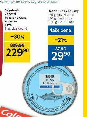 Tesco Tesco tuňák kousky nabídka