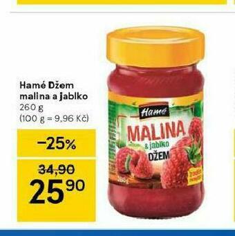 Tesco Hamé džem malna a jablko nabídka