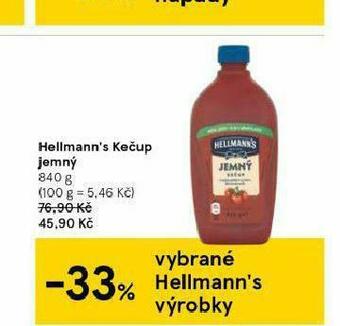 Tesco Hellmann´s kečup jemný nabídka
