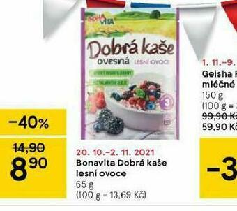 Tesco Bonavita dobrá kaše lesní ovoce nabídka