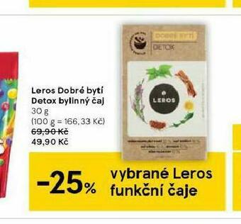 Tesco Leros dobré bytí detox bylinný čaj nabídka