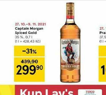 Tesco Captain morgan spiced gold nabídka
