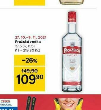 Tesco Pražská vodka nabídka
