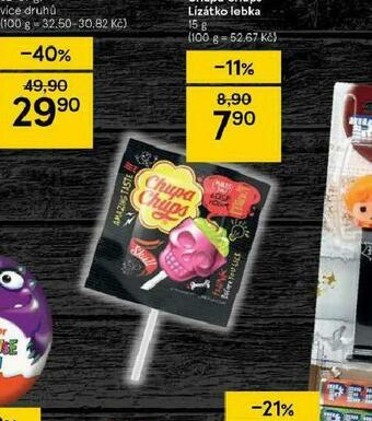 Tesco Chupa chups lízátko lebka nabídka
