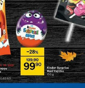 Tesco Kinder surprise maxi vajíčko nabídka