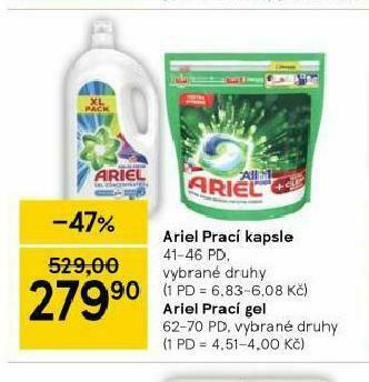 Tesco Ariel prací kapsle nabídka