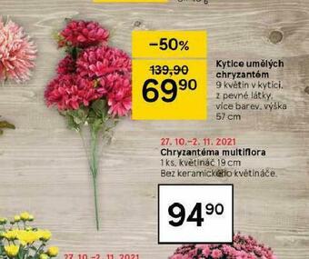 Tesco Kytice umělých chrazantém nabídka