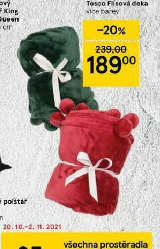 Tesco Flísová deka nabídka