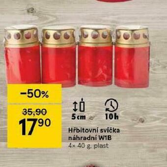 Tesco Hřbitovní svíčka náhradní nabídka