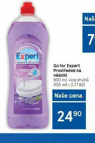 Tesco Go for expert prostředek na nádobí nabídka