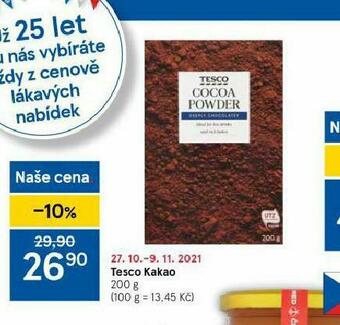 Tesco Tesco kakao nabídka