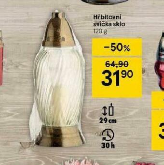 Tesco Hřbitovní svíčka sklo nabídka