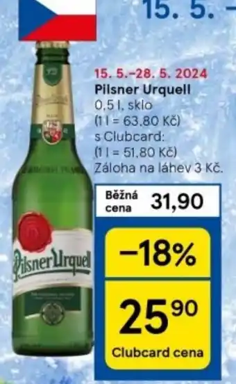 Tesco Pilsner Urquell nabídka