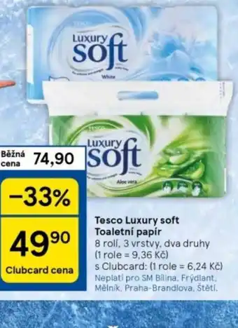 Tesco Tesco Luxury soft Toaletní papír nabídka