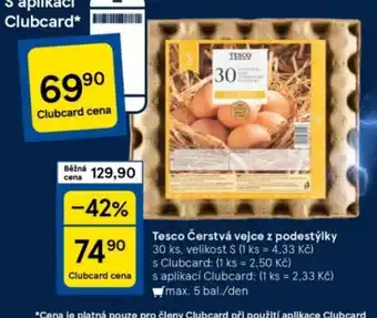 Tesco Tesco Čerstvá vejce z podestýlky nabídka