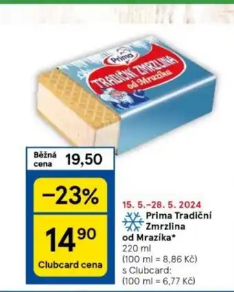 Tesco Prima Tradiční Zmrzlina od Mrazíka nabídka