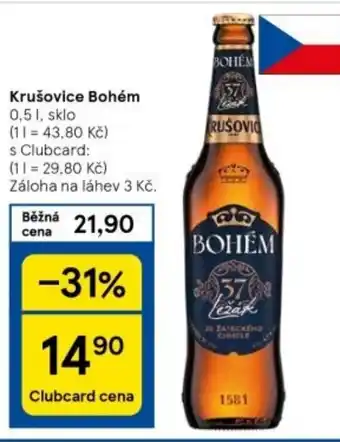 Tesco Krušovice Bohém nabídka