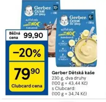 Tesco Gerber Dětská kaše nabídka