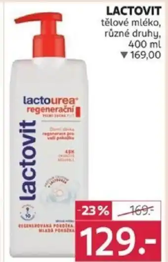LACTOVIT tělové mléko, různé druhy, 400 ml