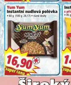 Norma Yum yum instantní polévka nabídka