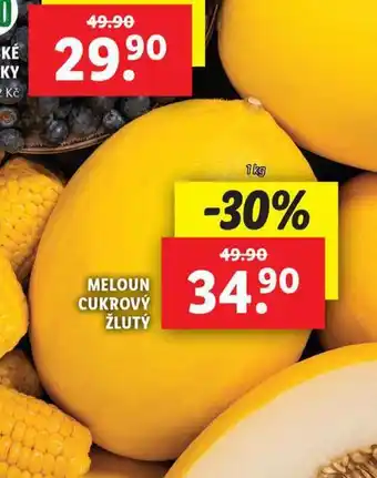 Lidl Meloun cukrový žlutý nabídka