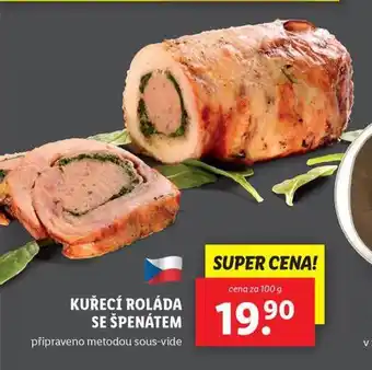 Lidl Kuřecí roláda se špenátem nabídka