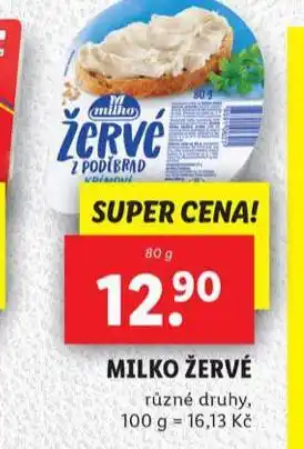 Lidl Milko žervé nabídka