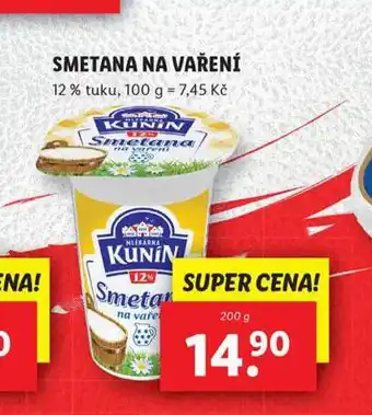 Lidl Smetana na vaření nabídka